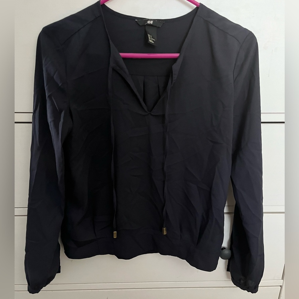 Navy blouse H&M